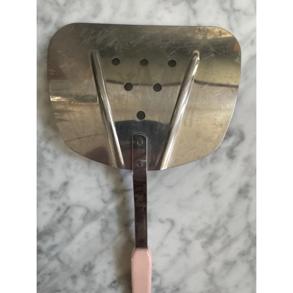 Vintage Royal Brand Sharp Cutter Stainless Steel Spatula Pink Handle 12.5in